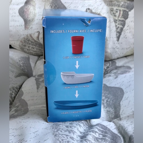 NEW Sealed Box FRED Tugbowl Tugboat Dinner Set Cup Plate Dish Bowl Ship Fun Food - Picture 4 of 13